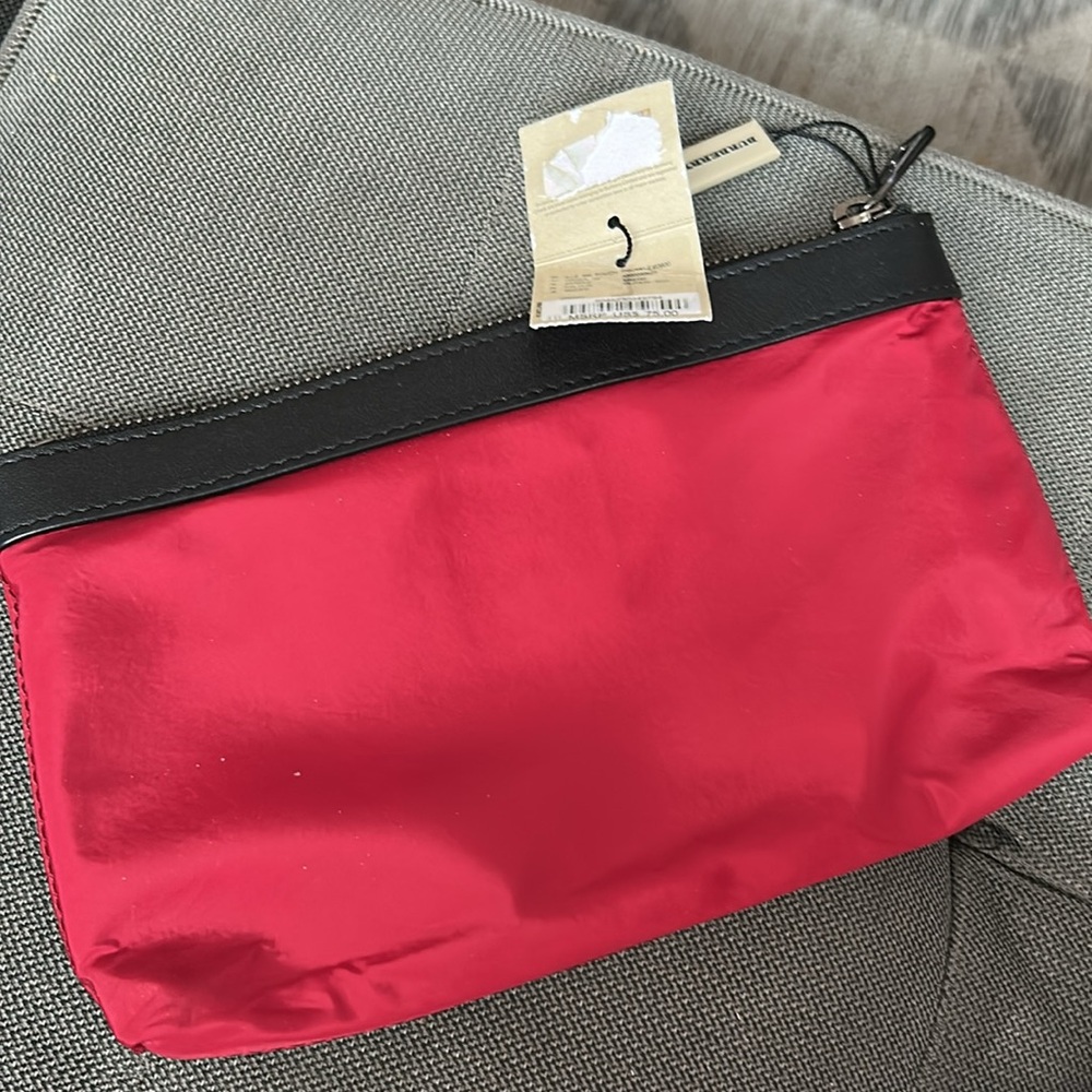 Burberry Red and Black nylon pouch NWT 100% authentic - Picture 3 of 6